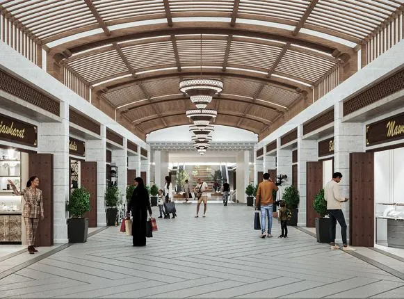 Retail promenade at The Plaza