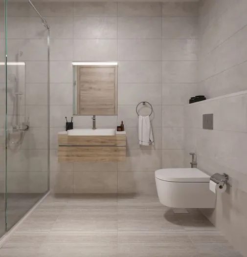 The Plaza apartment bathroom